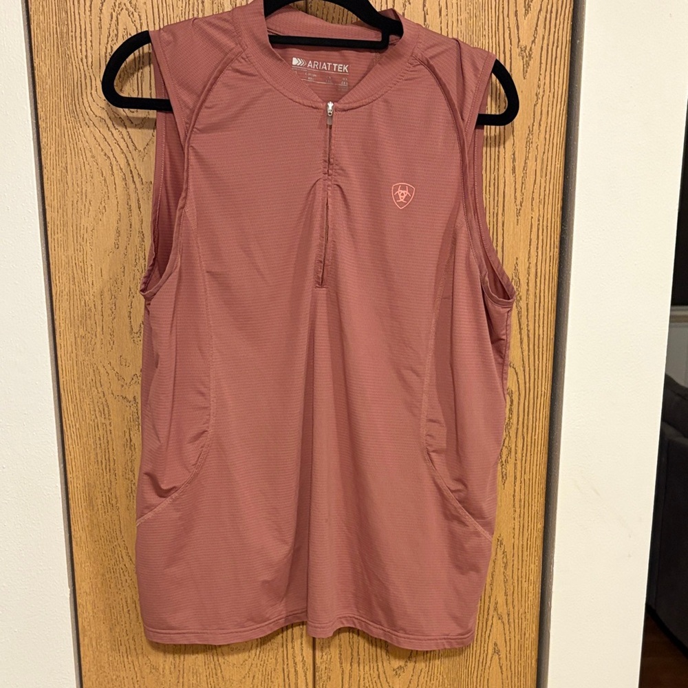 Ariat Women's Zip-Front Tank Top - Mauve